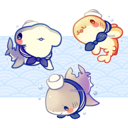 Cutie-Sharks: Sharkhugger:   Fluffysheeps:  Sailor Shark Friends!! ⚓🦈     These