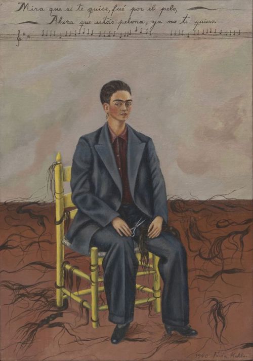 Although best known for her elaborate self-presentations as an iconic Tehuana woman, Kahlo also cons