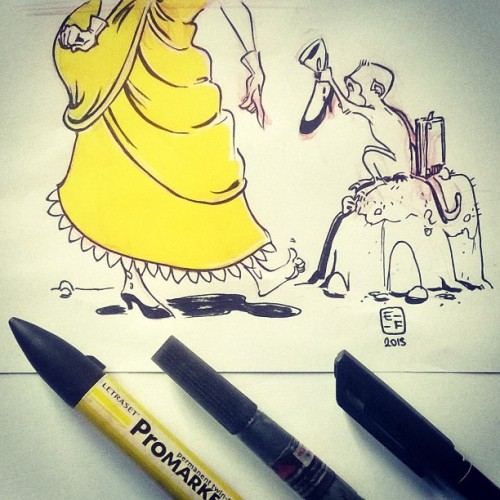 Guess what? I’m late…again! Here’s Jane Porter for #inktober day 12 ~ #inktober20