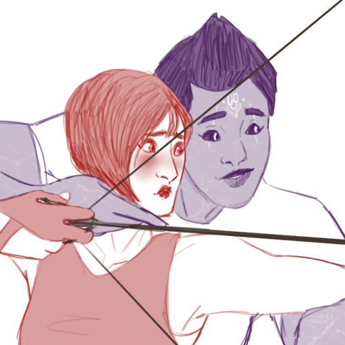 Was very inspired by this little ask drabble @amara-the-average-hunter did of our two lovely gi