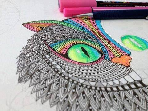 lexilovekills:  Color cat✏ on We Heart It.