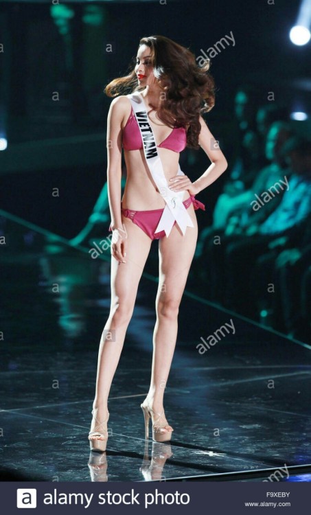 Miss Universe Vietnam 2015 Phạm Hương during the swimsuit competition.