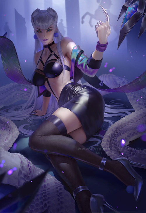 KDA ALL OUT Evelynn  Casper Hansenwww.artstation.com/artwork/ZGw2gw 