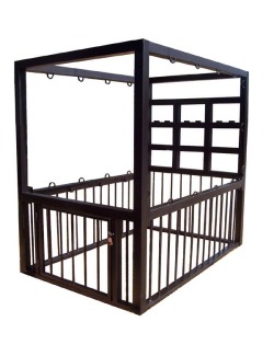 onesubsjourney:  I told Daddy I would absolutely love to have a bed like this. Not only would it work for being submissive in general, but for me being a little as well.  A cage fort!!!!   Alas it’s over 3k, and I’m not sure how it would be explained