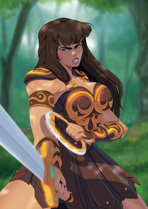 tovio-rogers:  top tier patron request of #xena #warriorprincess children today will never know the joy this woman brought to a saturday afternoon without cable tv. layered psd file available on patreon.   one of my early loves <3 <3 <3