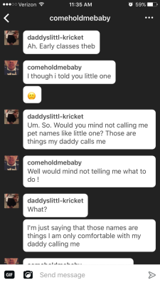 keeping-kinksters-safe: daddyslittl-kricket:  I’ve submitted this to a couple block blogs, but I want this on mine. He sounded so nice at first, but then he got super disrespectful. How many times do I have to say “don’t” for you to understand?