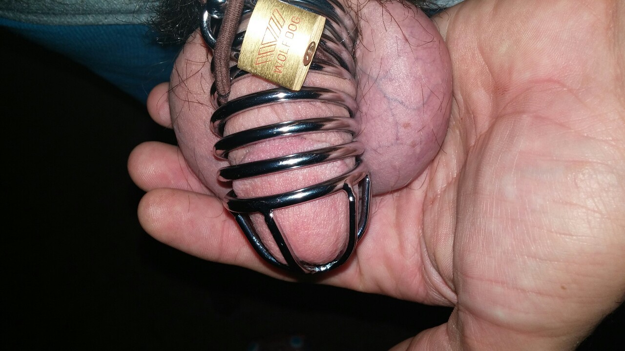 oursexualjourney2femdom:  Mr. S. New jail bird.. Day 2 of 32days ..locked up. This