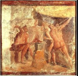 freystupid:  fresco Vulcan house   Pompeii