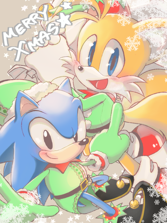 misterkanzaki:happy holidays🎄🎁❄️🦔🦊