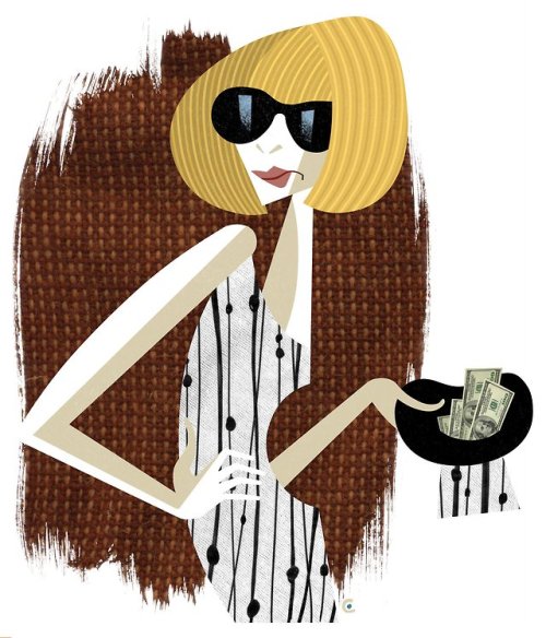 davidcowlesillustrations: Born today: Anna Wintour