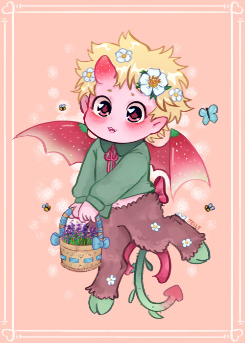 Spring time Strawberry Imp Tweekthanks for commissioning me @calamityisalve