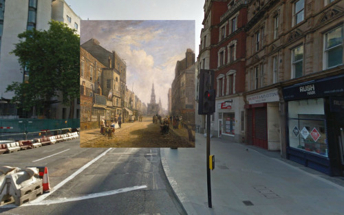 digbicks: Classic Paintings of London On Top of Google Street Views of the City.  Redditor shys