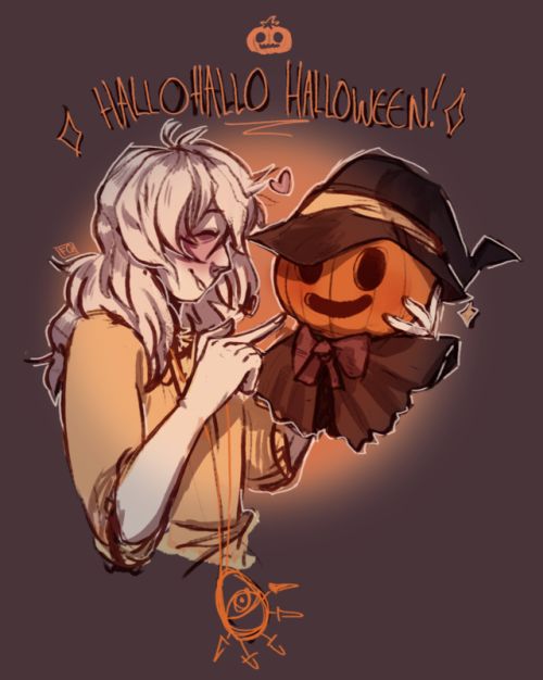 seto-kaibaes:another quick halloween bakura, but this time with a friend!