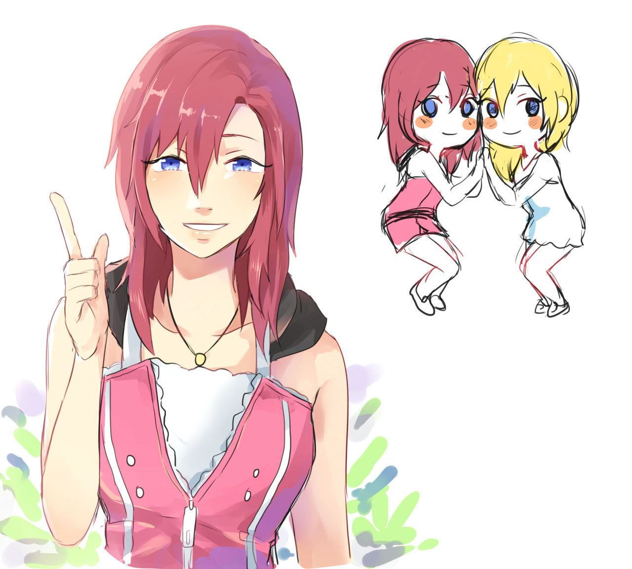 lazierthanyou: kairi doodle~ sorry I’m never updating this blog;; 