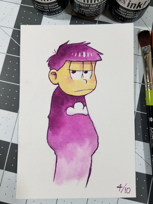 Shit, I’m watching anime again.(Still playing with Liquitex ink, I’m just not there yet.