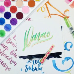 Flying To Davao On August 1 And 2 For Calligraphy And Watercolor Lettering Workshops.