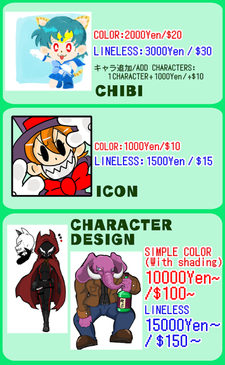 nyorozx:★☆Commissions are open!☆★I’m good at this genre:OCsmasked charactersSailor MoonSkullgirls et