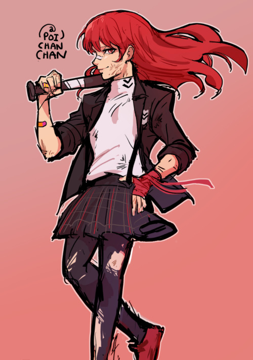 poichanchan:Delinquent Sumi from my twitch stream! @ironypistol ’s massive brained prompt +_+)  It w