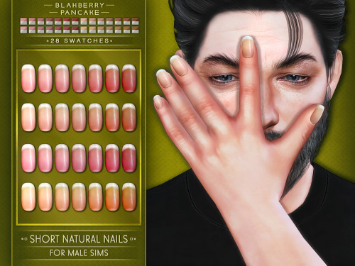 blahberry-pancake:- Long & Short Natural Nails Set (unisex)-○● DOWNLOAD ●○ (PATREON EARLY ACCESS