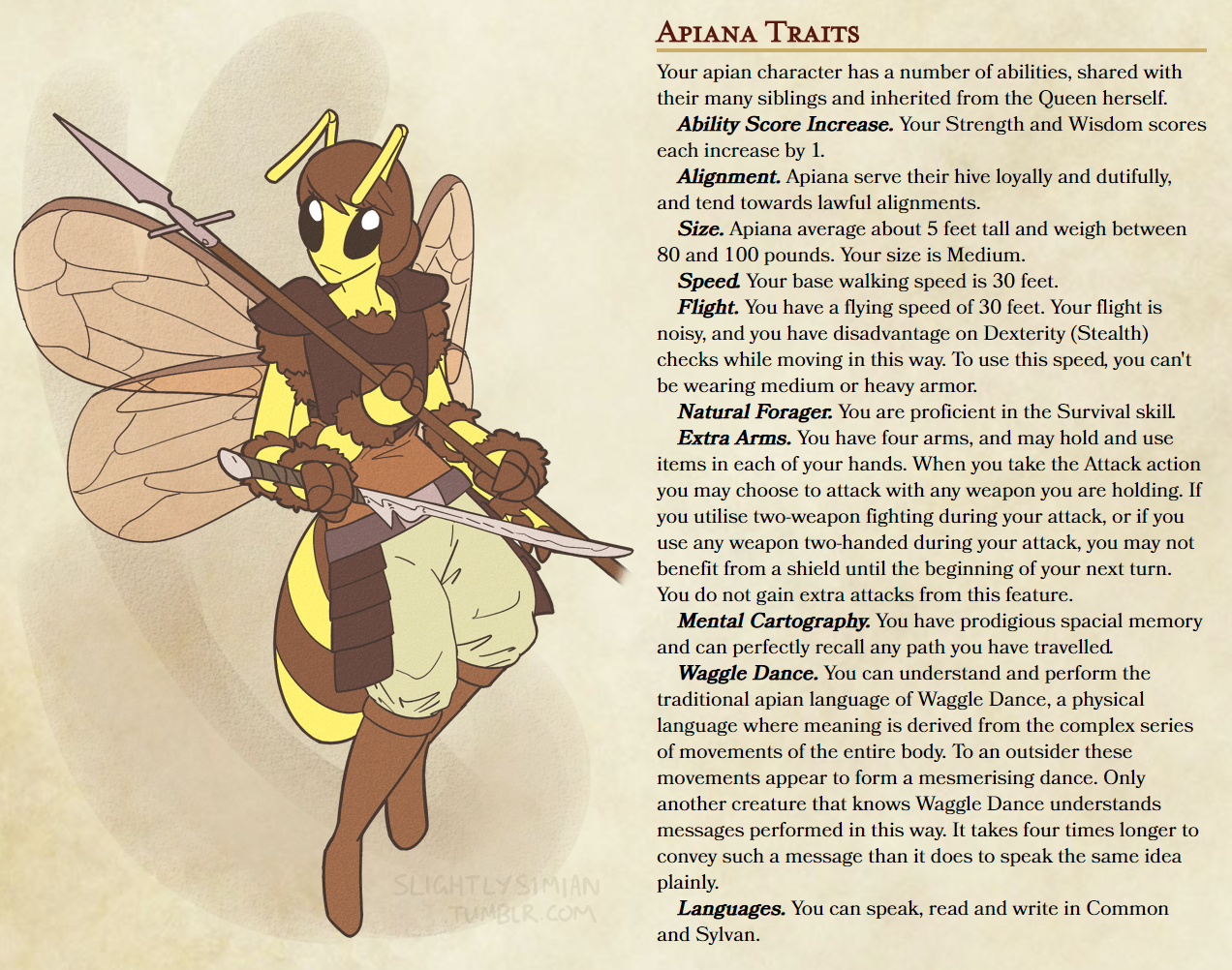 bug race d&d