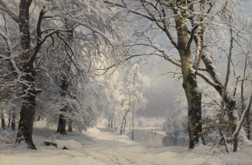 thunderstruck9: Anders Andersen-Lundby (Danish, 1841-1923), Forest in Winter, 1882. Oil on canvas, 61 x 94 cm.