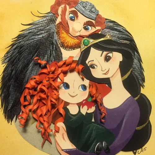 amymebberson: Merida, Elinor & Fergus. Papercut I made for my new baby niece’s room :) Beautiful