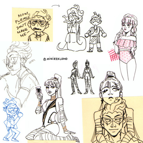 a TONN of mh doodles from last year’s completed sketchbook!  2020 was the year i got into mons