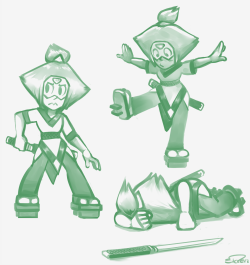 Sidenart:  Having Lost Favor With The Lord Diamonds And Cast Out, The Ronin Peridot