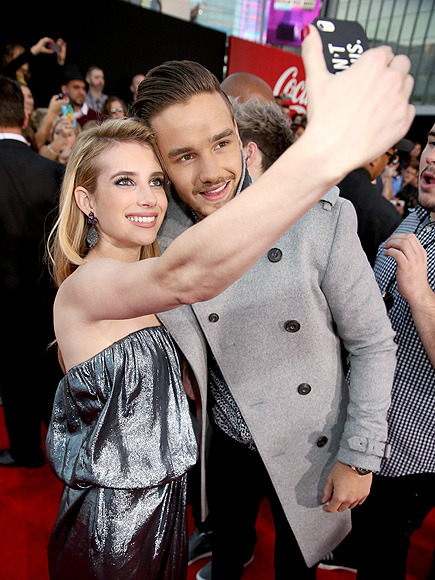 Emma Roberts and Liam Payne at 2013 American Music Awards