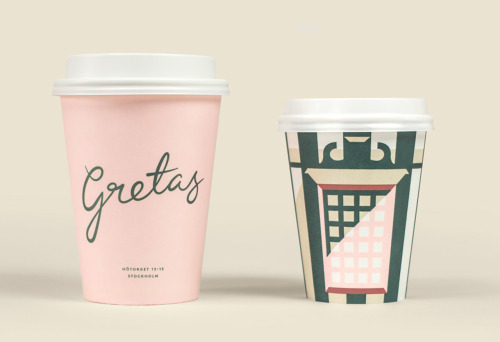 Branding for a café located in the Haymarket hotel in Stockholm with a self-described “