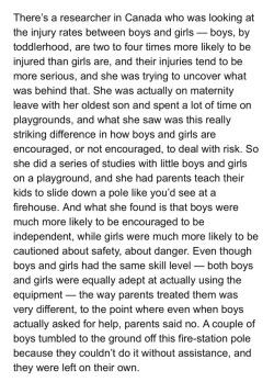 annaknitsspock: paulatheprokaryote:  lenyberry:   yayfeminism: Why does being a woman put you at greater risk of having anxiety?Part biology, part what we teach our kids about their place in the world. So we’re teaching girls to be anxious wrecks and