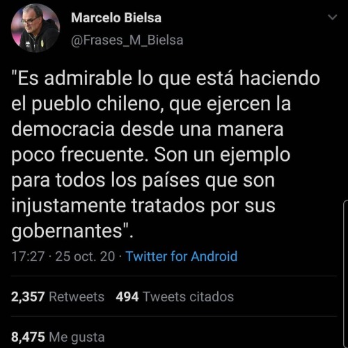 Https://twitter.com/Frases_M_Bielsa/status/1320462099227779077?s=19 Https://www.instagram.com/p/CGyGQhdJhWgQHAoW-cIzr996kvDlvmRzjQxsF00/?igshid=pa24s3sxeabg