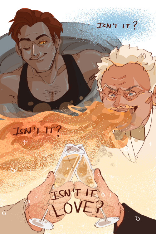 creatorivm:A Good Omens lyric comic for Isn’t It Love? From Steven Universe!song: youtu.be/m