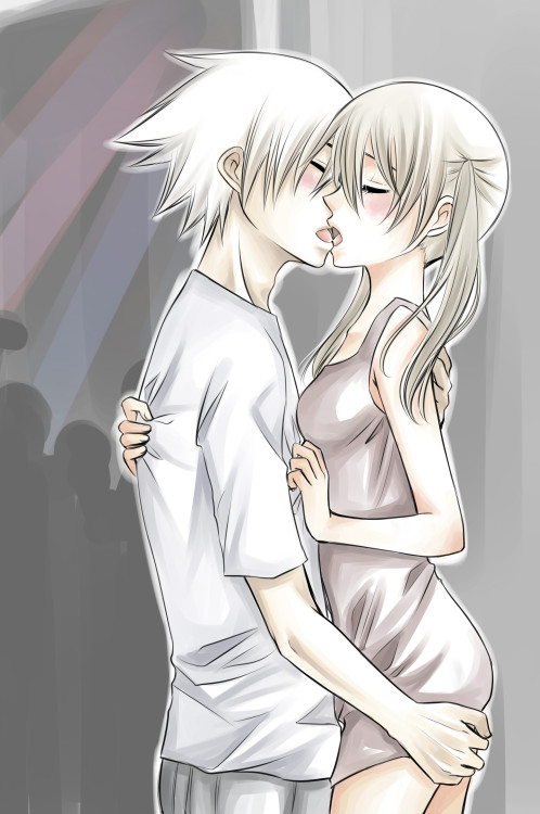 Request: Soul x Maka on New Year day~ (New Year kiss turning into a little more…) Happy new y