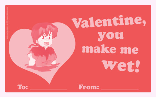 animenostalgia: Happy Valentine’s Day, everyone! I made some older anime-themed valentine card