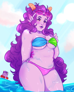 lightingupthereef:   self-indulgent fef at the beach ft. a disgruntled eridan 