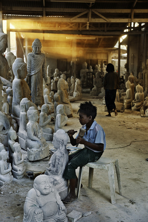autremondeimagination:  Stolen Childhoods by Steve McCurry From Top: Africa, Tibet, Nepal, Kabul, Myanmar/ Burma, Afghanistan, Bangladesh, India, Burma, Niger 