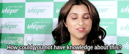 baawri:Parineeti Chopra responds to a male reporter who claims to know nothing about periods (menstr