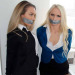 hogtiedwhore::The office girls were ushered into the toilets and kept bound and gagged.