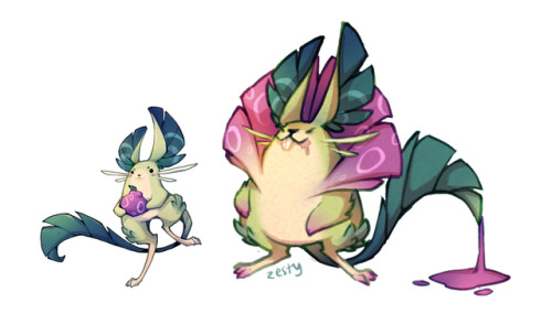Phew, all the new Zestymon are coloured! These are only rough coloured sketches because I’ll b