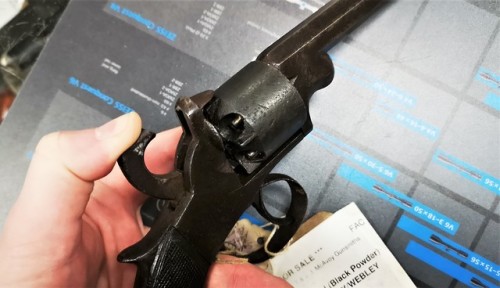 historicalfirearms:Webley-Bentley Percussion RevolverThis week while at the local gun show I got to 