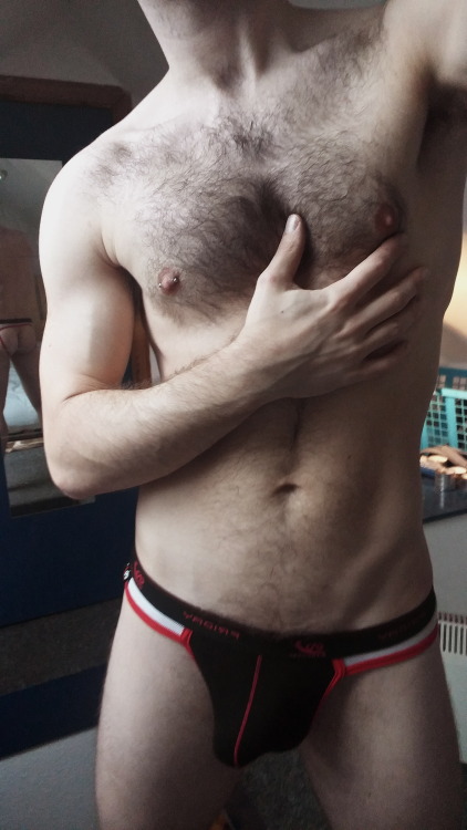 manbunofscience:  Experiment for Friday - non-traditional jockstrap positions. Discuss…