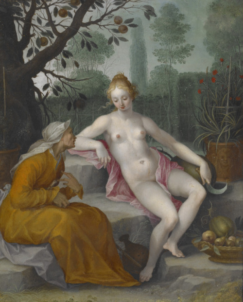 acrosscenturiesandgenerations:▪Vertumnus and Pomona.Artist: After Abraham Bloemaert (Dutch, 1566-165