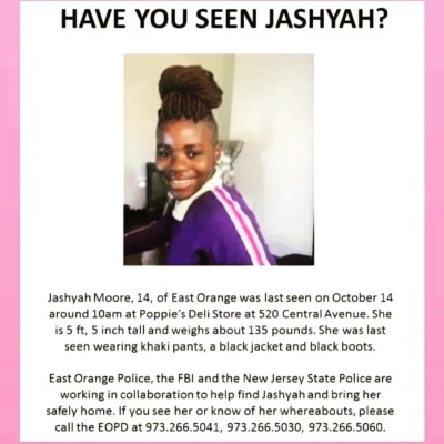 <p>As Of 10:05 PM EST … It was reported that #JashyahMoore has Been been Found…At Dunkin Donuts on Central Ave in #EastOrangnj …, We will Update when We have Further information.</p>

<p> #publicannouncement #missingchildren #amberalert #tiktoknews<br/>
<a href="https://www.instagram.com/p/CWKYV4usw2o/?utm_medium=tumblr" target="_blank">https://www.instagram.com/p/CWKYV4usw2o/?utm_medium=tumblr</a></p>