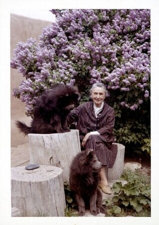 Georgia O’Keeffe and Her Chow Chows