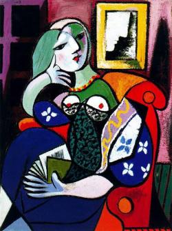 pablopicasso-art:    Woman With Book  1932  Pablo Picasso  