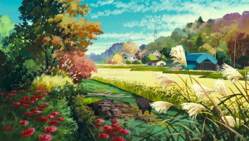 ghibli-collector:The Art Of Studio Ghibli’s Pom Poko (1994) Art Direction Kazuo Oga - Director Isao Takahata