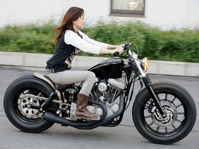 Nude girls on harley davidson motorcycles