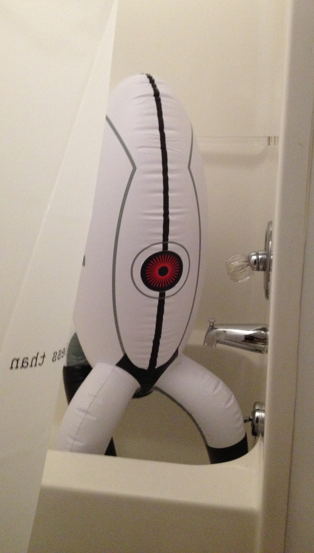 vivalassegas:  The Portal-themed guest bathroom is almost complete! I installed a