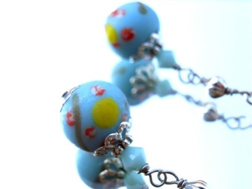 (via ピアス　満月と花火　 ピアス Kana Beads Garden 通販｜Creema(クリーマ) ハンドメイド・手作り・クラフト作品の販売サイト)